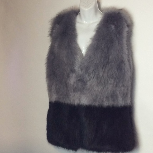 JP Fushi faux fur vest multi color size M - Picture 1 of 6